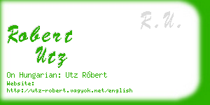 robert utz business card